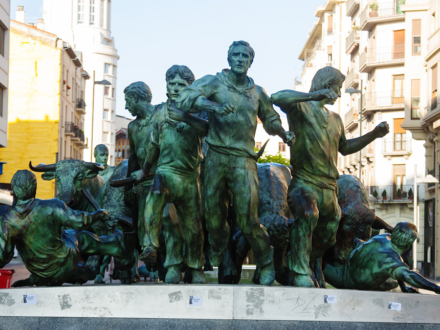 Sculpture of the San Fermin runners