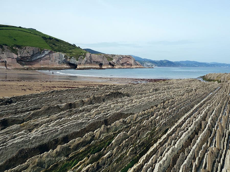 View of the flysch of Zumaia's beaches