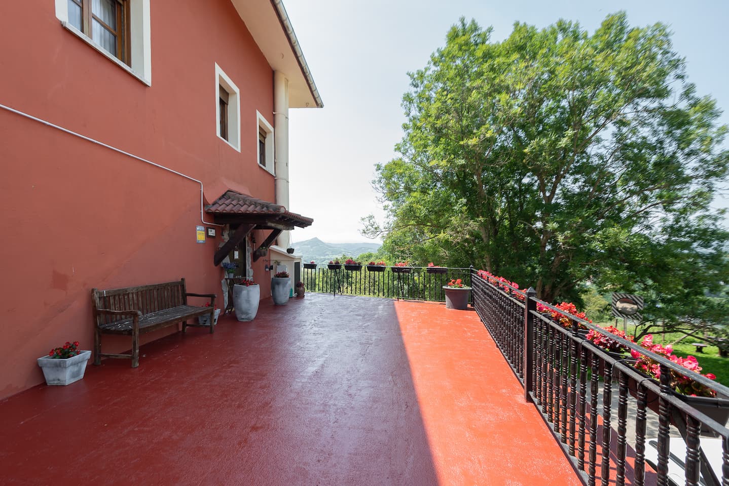 Main entrance accessible for wheelchair in the rural house Artola